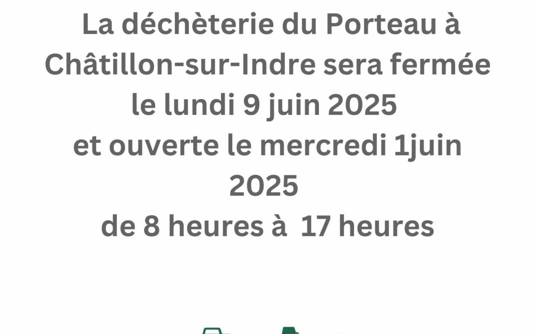 Fermeture déchèterie