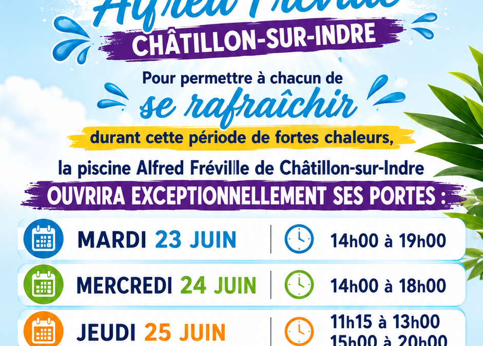 Ouverture exceptionnelle de la Piscine de Châtillon